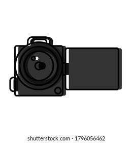 Isolierte Videokamera-Symbol. Technologieausrüstung - Vektorgrafik
