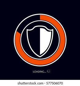 Isolated video game bar on a black background, Vector illustration