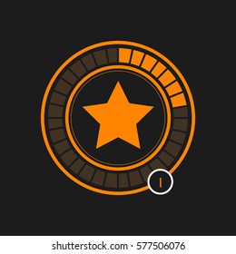 Isolated video game bar on a black background, Vector illustration
