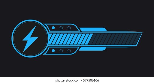 Isolated Video Game Bar On A Black Background, Vector Illustration