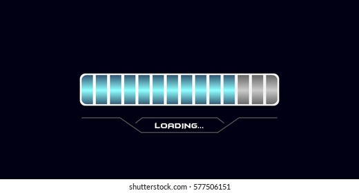 Isolated video game bar on a black background, Vector illustration