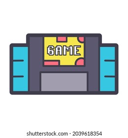Isolated video game cassette icon Vector illustration