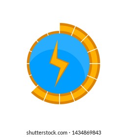 Isolated video game energy progress bar - Vector