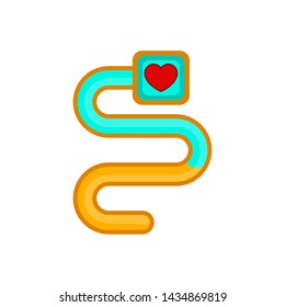 Isolated video game life progress bar- Vector