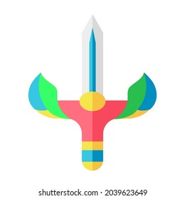 Isolated video game sword icon Vector illustration
