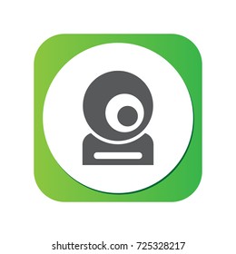Isolated Videoconference Icon Symbol On Clean Background. Vector Web Cam Element In Trendy Style.