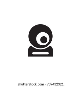 Isolated Videoconference Icon Symbol On Clean Background. Vector Web Cam Element In Trendy Style.
