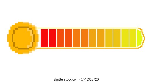 Isolated videogame bar with a coin pixelated icon - Vector