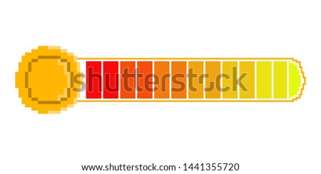 Isolated videogame bar with a coin pixelated icon - Vector