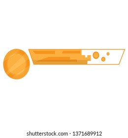 Isolated videogame bar with a golden coin. Vector illustration design