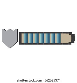 Isolated videogame bar on a white background, Vector illustration