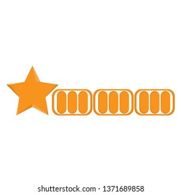 Isolated videogame bar with a star shape icon. Vector illustration design