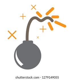 Isolated videogame bomb icon. Vector illustration design