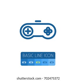 Isolated Video-Game Outline. Arcade Vector Element Can Be Used For Video-Game, Arcade, Gamepad Design Concept.