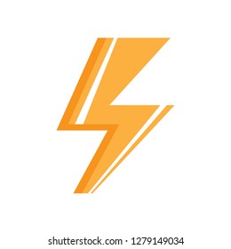 Isolated videogame thunder icon. Vector illustration design
