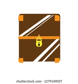 Isolated videogame treasure chest. Vector illustration design