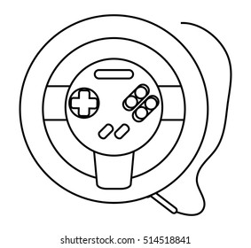 Isolated videogame wheel design