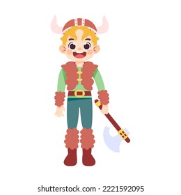 Isolated viking costume vector illustration