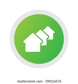 Isolated Village Icon Symbol On Clean Background. Vector Domicile Element In Trendy Style.
