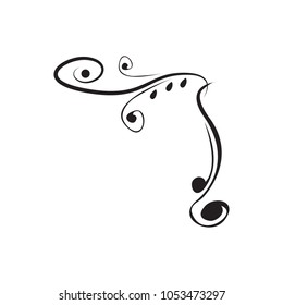 Isolated vintage arabesque