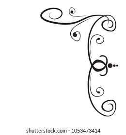 Isolated vintage arabesque