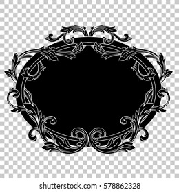 Isolated vintage baroque ornament retro pattern antique style acanthus. Decorative design element filigree calligraphy vector. You can use for wedding decoration of greeting card and laser cutting.