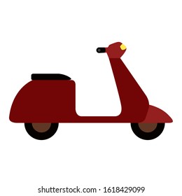 Isolated vintage classic motorcycle over a white background - Vector