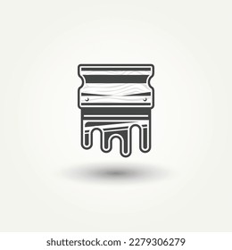 isolated vintage classic squeegee screen printing icon logo template vector illustration design