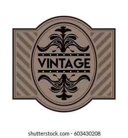 Isolated vintage label graphic design, Vector illustration