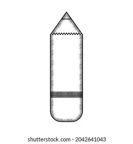 Isolated vintage sketch of a pencil school supply icon