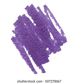 Isolated violet marker pen stroke scribbles, on white background. Grunge elements for your design
