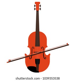 Isolated violin icon. Musical instrument