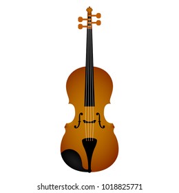 Isolated violin. Musical instrument