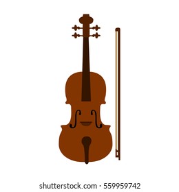 Isolated violin on a white background, Vector illustration