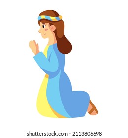 Isolated virgin mary Belen manger jesus christmas vector illustration