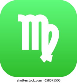 Isolated Virgo Icon Symbol On Clean Background. Vector Virgin Element In Trendy Style.
