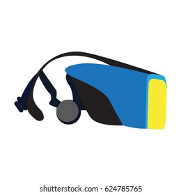 Isolated virtual reality glasses on a white background, Vector illustration