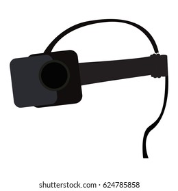 Isolated virtual reality glasses on a white background, Vector illustration
