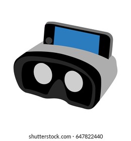 Isolated virtual reality glasses on a white background, Vector illustration