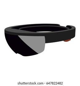 Isolated virtual reality glasses on a white background, Vector illustration