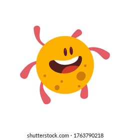 Isolated virus cartoon. Virus character - Vector illustration