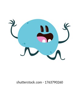 Isolated virus cartoon. Virus character - Vector illustration