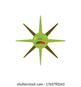Caricatura de virus aislados. Carácter de virus - Ilustración del vector