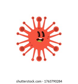 Isolated virus cartoon. Virus character - Vector illustration