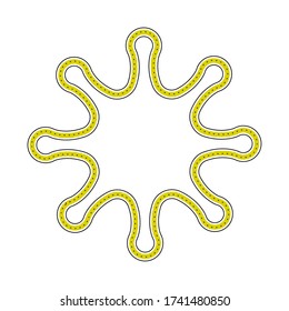 Isolated virus icon over a white background - Vector illustration