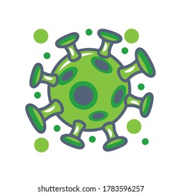 isolated virus icon spreading contamination