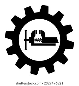 Icono de vista aislada en marcha. Ilustración simple de la herramienta de trabajo