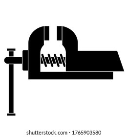 Isolated vise icon. Simple illustration of work tool