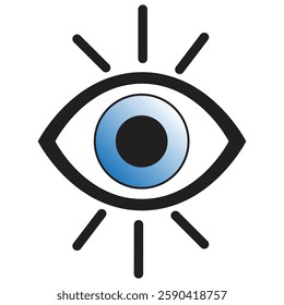 isolated vision icon on white background 