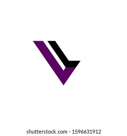 isolated vl, v and l logo  - vector